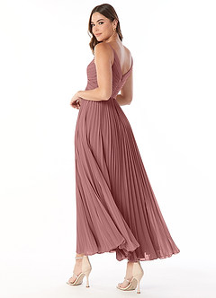 Azazie Raychelle Bridesmaid Dresses Desert Rose A-Line V-Neck Chiffon Dress image4