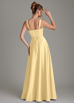 Azazie Azaria Robes de demoiselle d'honneur Robe Trapèze en Satin extensible Corset Beurre image5
