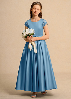 Azazie Bunny Junior Formal Flower Girl Klänningar Klä Balklänning i Spets image3