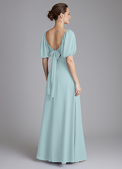Azazie Fatima Bridesmaid Dresses Mist A-Line with Pockets Chiffon Dress image5