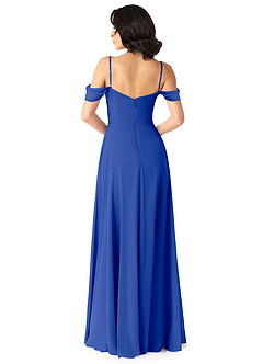 Azazie Tancie Bridesmaid Dresses Royal Blue A-Line Off the Shoulder Chiffon Convertible Dress image2