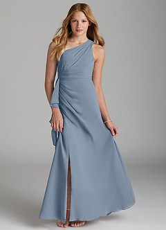 Azazie Maive Junior Twilight A-Line Pleated Chiffon Dress image1