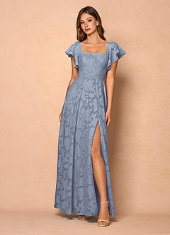 Anna Powder Blue Ruffled Maxi Dress image3