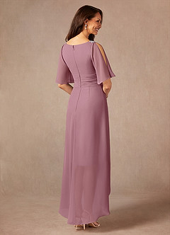 Azazie Pascual Mother of the Bride Dresses Vintage Mauve A-Line Pleated Chiffon Dress image2