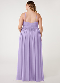 Azazie Alia Bridesmaid Dresses Lilac A-Line Pleated Chiffon Dress image7