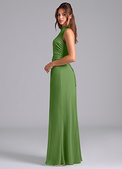 Azazie Evadne Suknie dla druhen Osłona Pofałdowany Szyfon Do ziemi Sukienka image6