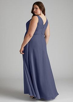 Azazie Flora Bridesmaid Dresses Stormy A-Line Pleated Chiffon Dress image11