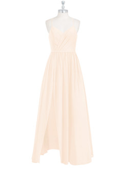Azazie Cora Bridesmaid Dresses Pearl Pink A-Line Pleated Chiffon Dress image42