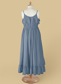 Azazie Karmen Blumenmädchenkleider A-Linie Gestreift Chiffon Kleid Zwielichtviolett image10