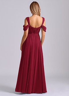 Azazie Koa Final Sale Sky Blue A-Line Off the Shoulder Chiffon Dress image2