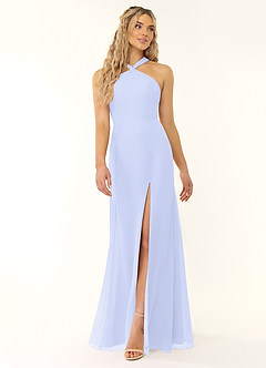 Azazie Rue Brautjungfernkleider A-Linie Halter Chiffon Kleid Lavendel image1