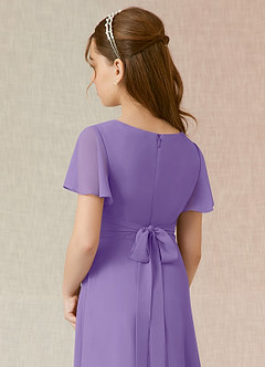 Azazie Induh Junior Tahiti A-Line Ruched Chiffon Dress image5