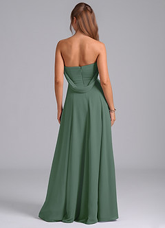 Azazie Almina Bridesmaid Dresses Eucalyptus A-Line Off the Shoulder Chiffon Convertible Dress image7