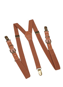 front Matching Matte Satin Pre-Tied Bow Tie & Suspenders Set