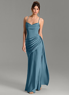 Azazie Zorah Bridesmaid Dresses Bermuda Mermaid Corset Stretch Satin Convertible Dress image5