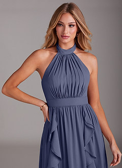 Azazie Avary Bridesmaid Dresses Stormy A-Line Pleated Chiffon Dress image6