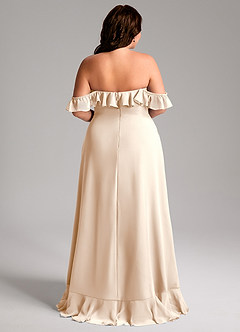Azazie Lyra Bridesmaid Dresses White Alabaster A-Line Chiffon Convertible Dress image12