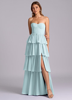 Azazie Faye Bridesmaid Dresses Mist A-Line Sweetheart Neckline Chiffon Dress image4