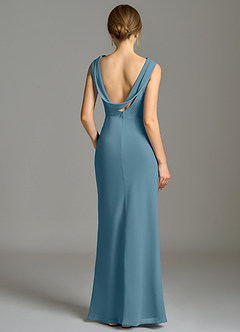 Azazie Kieryn Jurken voor bruidsmeisjes Jurk van Chiffon met Zeemeermin Geplooid Bermuda image2