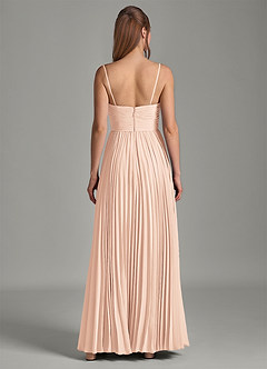 Azazie Chiana Final Sale English Rose A-Line Strapless Chiffon Dress image6