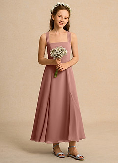 Azazie Tater Girl Flower Girl Klänningar Klä A-Line i Chiffong Plisserad image5