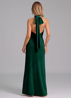 Azazie Velli Bridesmaid Dresses Emerald Mermaid High Neck Velvet Dress image7