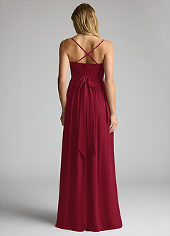 Azazie Llana Maternity Bridesmaid Dresses A-Line Chiffon Floor-Length Dress image4