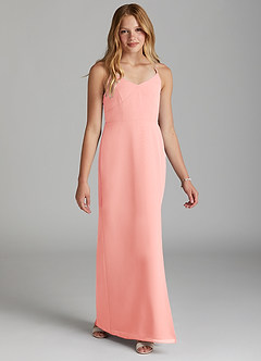Azazie Becca Junior Rosette Mermaid Chiffon Dress image5