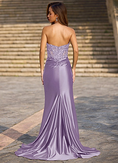 Enamel Purple Mermaid Prom Dress image2