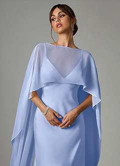 Azazie Stefania Robes de demoiselle d'honneur Robe Trapèze en Satin extensible Eis image5