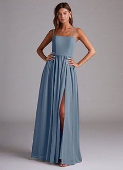 Azazie Calianna Bridesmaid Dresses Twilight A-Line Off the Shoulder Chiffon Convertible Dress image1