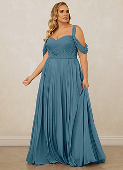 Christian Siriano Bridal for Azazie 1013 Bridesmaid Dresses Bermuda A-Line Off the Shoulder Chiffon Dress image13