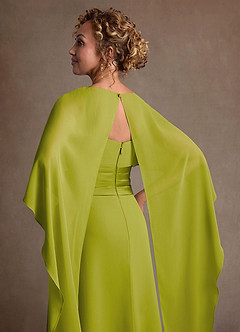 Azazie Marilla Mère de la mariée Robes Robe Trapèze en Mousseline de soie Plissée Citronnelle image7