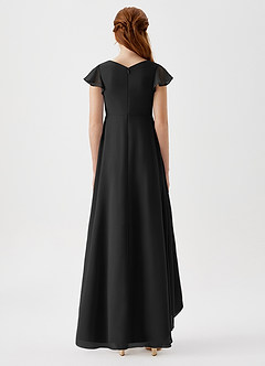 Azazie Breanne Junior Vestido de Negro de Gasa de Corte En A image5