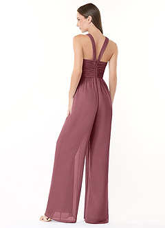 Azazie Berdie Brautjungfernkleider Halter Chiffon Overall/Jumpsuit Wüstenrose image4