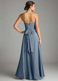 Azazie Tamira Suknie dla druhen Linia A Pofałdowany Szyfon Do ziemi Sukienka image4