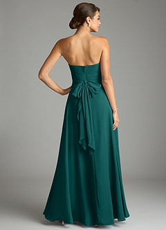 Azazie Tamira Suknie dla druhen Linia A Pofałdowany Szyfon Do ziemi Sukienka image4