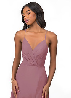 Azazie Everleigh Bridesmaid Dresses Vintage Mauve A-Line Sweetheart Pleated Chiffon Dress image7