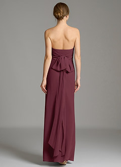 Azazie Ailanie Bridesmaid Dresses Cabernet Mermaid Strapless Chiffon Dress image2