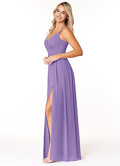 Azazie Rayna Bridesmaid Dresses Tahiti A-Line V-Neck Pleated Chiffon Dress image3