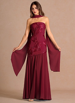 Vestido Merlot Largo Nerissa image3