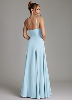 Azazie Imani Bridesmaid Dresses Sky Blue A-Line Sweetheart Neckline Chiffon Dress image2