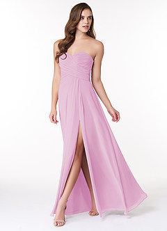 Azazie Arabella Allure Final Sale Candy Pink A-Line Sweetheart Neckline Chiffon Convertible Dress image3