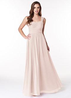 Azazie Zapheira Bridesmaid Dresses Rose Petal A-Line Ruched Chiffon Dress image1