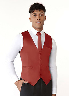 front Modern Matte Satin Vest