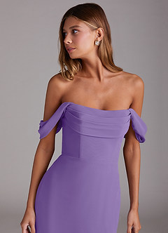 Azazie Saige Bridesmaid Dresses Tahiti A-Line Off the Shoulder Chiffon Convertible Dress image5