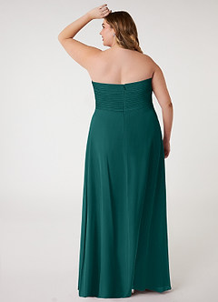 Azazie Arabella Allure Bridesmaid Dresses Peacock A-Line Sweetheart Neckline Chiffon Convertible Dress image13