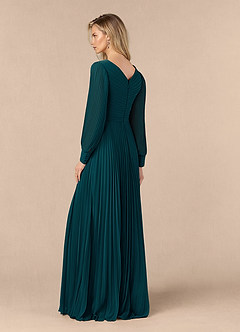 Azazie Zina Abiti per la Madre della Sposa Abito A-Line in Chiffon Plissettato Pino image3