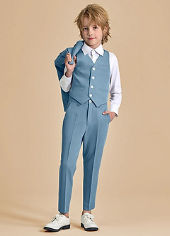 front Oliver Light Blue Boys Vest