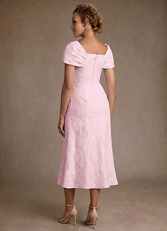 Azazie Aguilas Suknie dla Matki Panny Młodej Syrena Zza ramienia Żakard kwiatowy Długość herbaty Sukienka image2